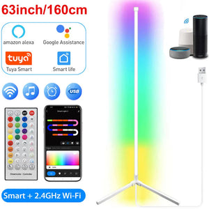 RGB LED Corner Floor Lamp