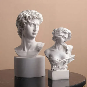 Resin Head Bust Sculpture Figurine