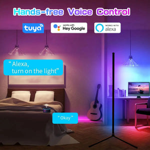 RGB LED Corner Floor Lamp