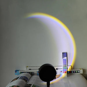 LED Rainbow Neon Night Light Projector