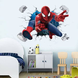 Spiderman Super Captain America Hulk Heroes Wall Stickers