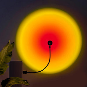 LED Rainbow Neon Night Light Projector