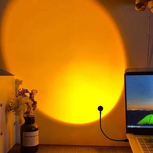 LED Rainbow Neon Night Light Projector