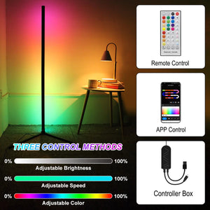 RGB LED Corner Floor Lamp