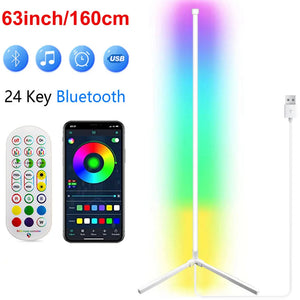 RGB LED Corner Floor Lamp