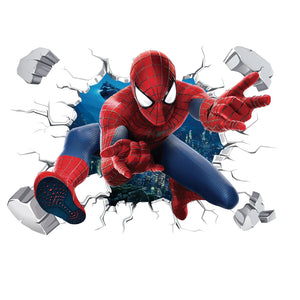 Spiderman Super Captain America Hulk Heroes Wall Stickers