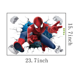 Spiderman Super Captain America Hulk Heroes Wall Stickers