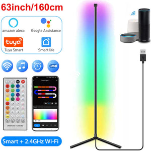 RGB LED Corner Floor Lamp