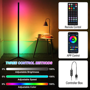 RGB LED Corner Floor Lamp