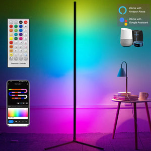 RGB LED Corner Floor Lamp